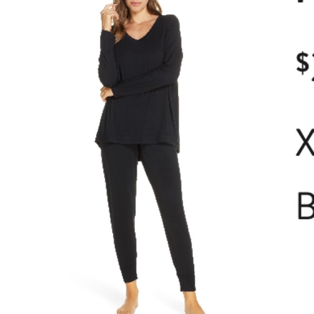 Black jogger bottom pajama from Nordstrom